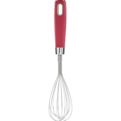 New Gifi Fouet de cuisine en inox manche en polypropylène rouge