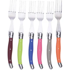 Sale Gifi Fourchette inox manche multicolore x6