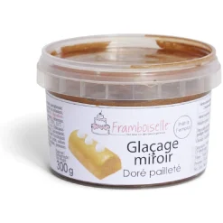 Outlet Gifi Glaçage miroir doré pailleté Framboiselle 300g