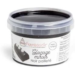 Clearance Gifi Glaçage miroir noir pailleté 300g