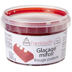 Online Gifi Glaçage miroir rouge pailleté 300g