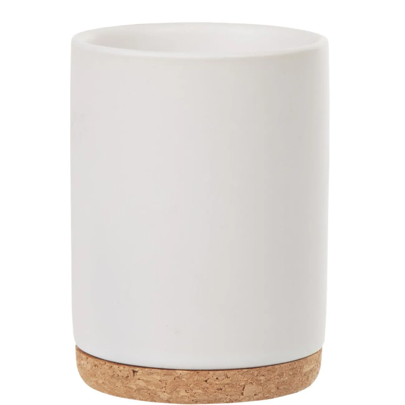 Gifi Aménagement Salle De Bain^Gobelet céramique blanc avec fond liège