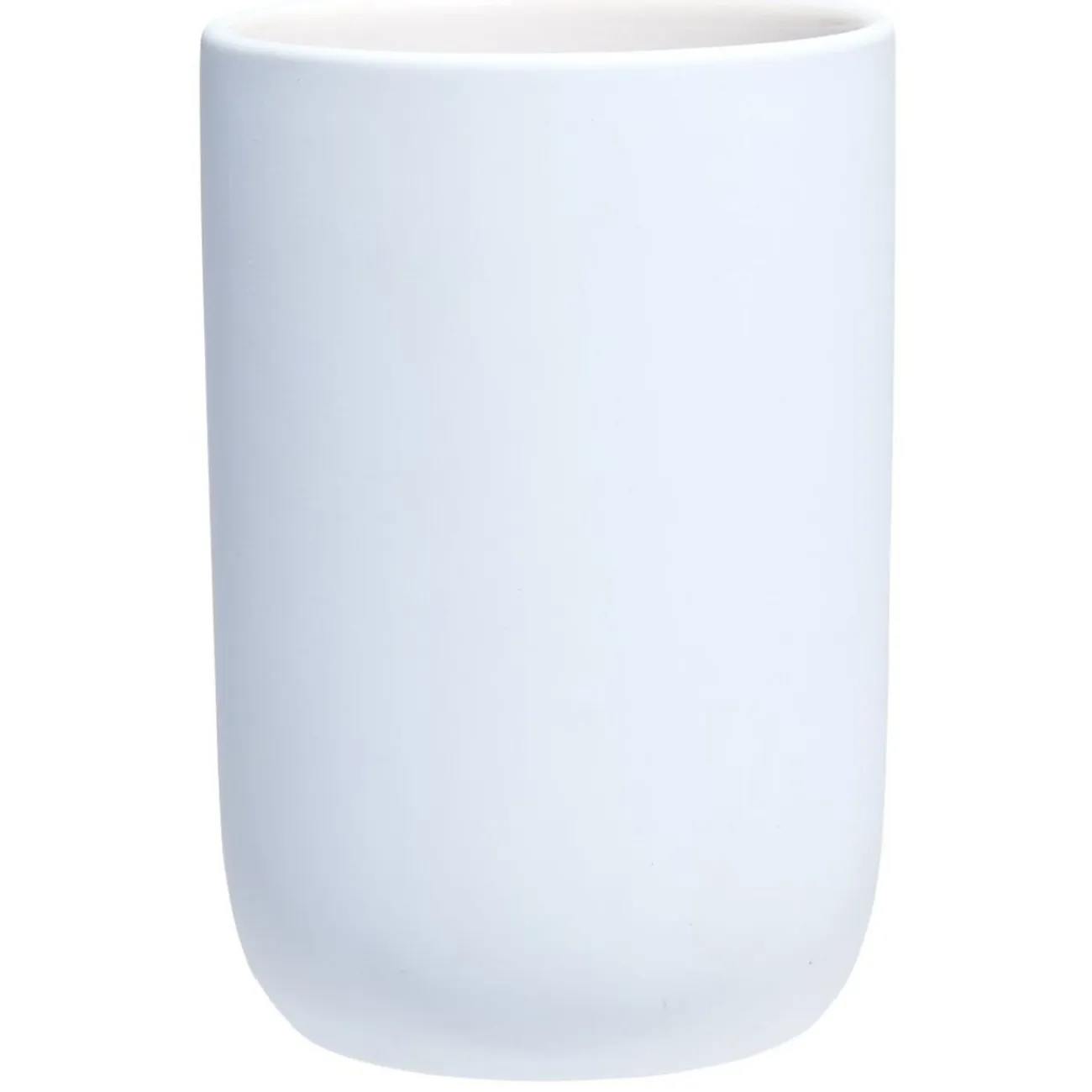 Gifi Aménagement Salle De Bain^Gobelet céramique bleu clair intérieur blanc Ø6,8xH10cm