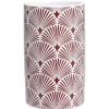 Gifi Aménagement Salle De Bain^Gobelet céramique vague japonaise blanc et rouge Ø6xH10,5cm