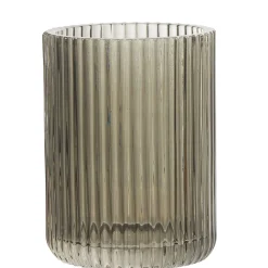 Gifi Aménagement Salle De Bain^Gobelet de salle de bain en verre relief strié noir