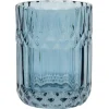 Gifi Aménagement Salle De Bain^Gobelet en verre effet cristallin bleu Ø8xH10,5cm