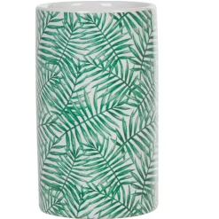 Gifi Aménagement Salle De Bain^Gobelet Jungle imprimé tropical feuillage vert