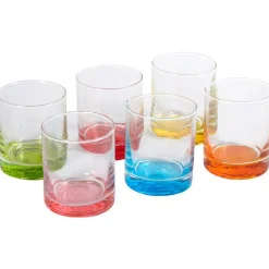 Best Gifi Gobelet verre fond multicolore 28 cl x6