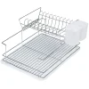 Clearance Gifi Égouttoir avec plateau et supports couverts blanc 2 niveaux
