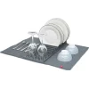 Outlet Gifi Égouttoir avec tapis pliable gris foncé 11 rangées 12 picots