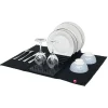 Hot Gifi Égouttoir avec tapis pliable noir 11 rangées 12 picots