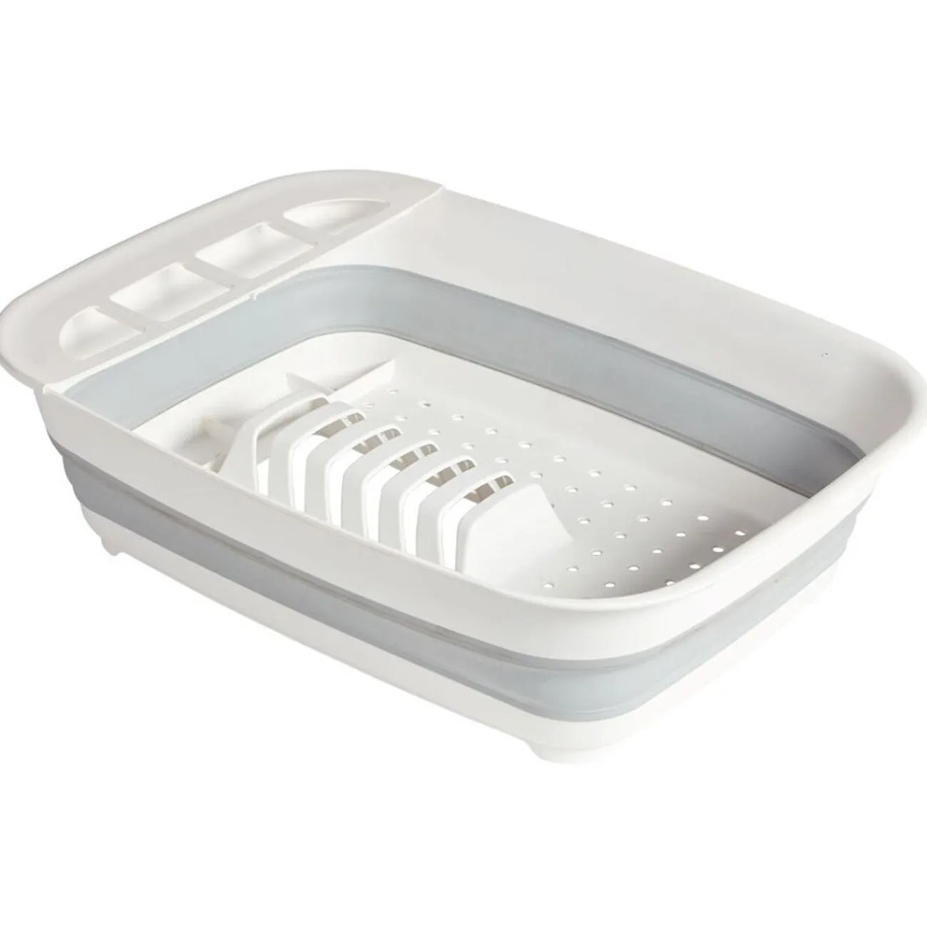 Discount Gifi Égouttoir rétractable plastique blanc 45x32,5xH5,5/12cm