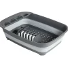 Outlet Gifi Égouttoir rétractable plastique gris 45x32,5xH5,5/12cm