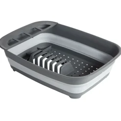 Outlet Gifi Égouttoir rétractable plastique gris 45x32,5xH5,5/12cm