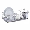 Discount Gifi Égouttoir à vaisselle avec porte-couverts inox