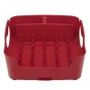 Gifi Entretien Du Linge|Égouttoir à vaisselle 3 compartiments rouge