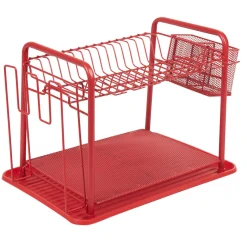 Best Gifi Égouttoir à vaisselle métallique rouge
