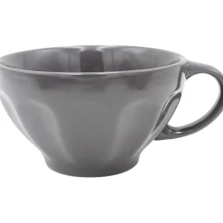 Best Gifi Jumbo en faïence côtelée 55 cl uni gris