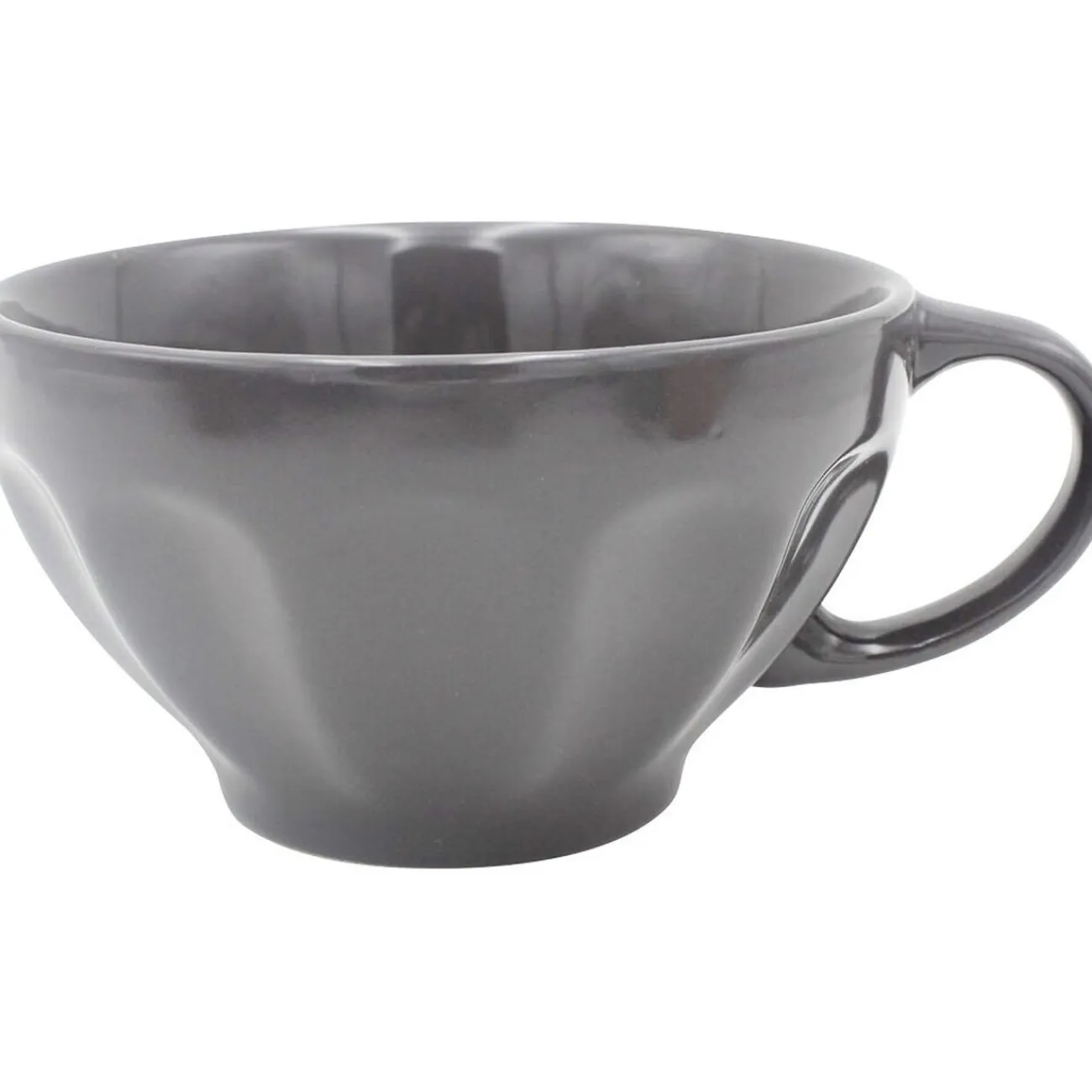 Best Gifi Jumbo en faïence côtelée 55 cl uni gris