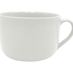 Sale Gifi Jumbo en porcelaine 45 cl uni lin avec rainures verticales en relief