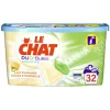 Gifi Entretien Du Linge|Lessive capsule Le Chat 32 lavages savon de Marseille et amande douce