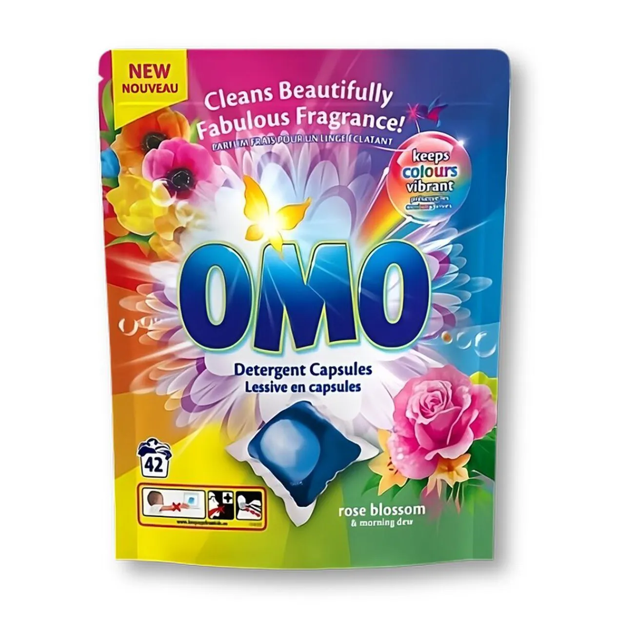 Gifi Entretien Du Linge|Lessive capsule OMO fleur de rose 42 pods