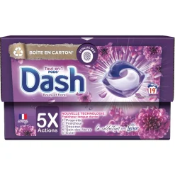 Gifi Entretien Du Linge|Lessive 19 capsules tout en 1 Dash bouquet floral