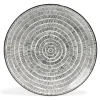 Sale Gifi Lot de 4 assiettes plates Ø27cm porcelaine imprimé noir et blanc