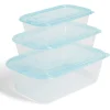 Best Gifi Lot de 3 boîtes de conservation alimentaire en plastique