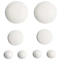 Gifi Quincaillerie^Lot de 8 butées adhésives plastique blanc