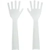 Discount Gifi Lot de 2 couverts à salade forme main plastique blanc