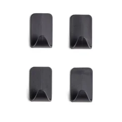 Gifi Colle Et Adhésif^Lot de 4 crochets noir mat