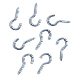 Gifi Quincaillerie^Lot de 8 crochets ouverts gris Ø3,5x20mm