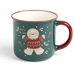 Best Gifi Lot de 4 mugs en céramique décor Noël 365ml