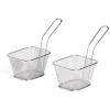 Outlet Gifi Lot de 2 paniers à frites inox argenté 19,5x17,5x8,5cm