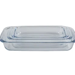 Sale Gifi Lot de 3 plats à four empilables en verre