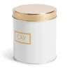 Best Gifi Lot de 3 pots à épices acier blanc et doré Ø9,9xH11,4cm