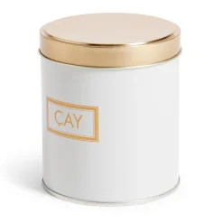 Best Gifi Lot de 3 pots à épices acier blanc et doré Ø9,9xH11,4cm