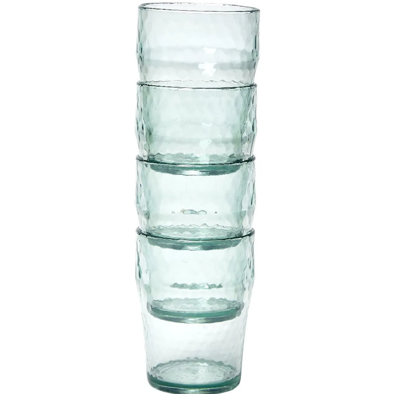 Best Gifi Lot de 4 verres bas en plastique effet martelé