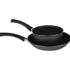 Discount Gifi Lot 1 poêle + 1 casserole aluminium effet pierre