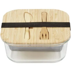 Best Gifi Luchbox avec couverts bambou et verre 1,1 L