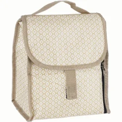 Hot Gifi Lunch bag réfrigérant blanc écru motif macramé 2,3 L