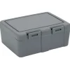 Hot Gifi Lunch box à 2 compartiments - Boîte alimentaire en plastique gris 1L