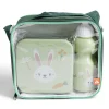 Best Gifi Lunchbox enfant 720ml avec gourde 350ml et sac de transport lapin vert