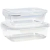 Clearance Gifi Lunchbox en verre x2 avec couvercle 640ml et 1,05L