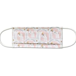Gifi Bien-Être^Masque lavable enfant AFNOR UNS1 motif licorne en tissu blanc et rose