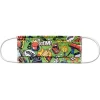 Gifi Bien-Être^Masque lavable enfant AFNOR UNS1 motifs comics en tissu vert et rouge