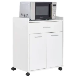 Hot Gifi Meuble blanc pour micro ondes Kooky