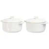 New Gifi Mini cocotte céramique blanc x2