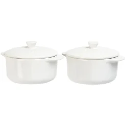 New Gifi Mini cocotte céramique blanc x2